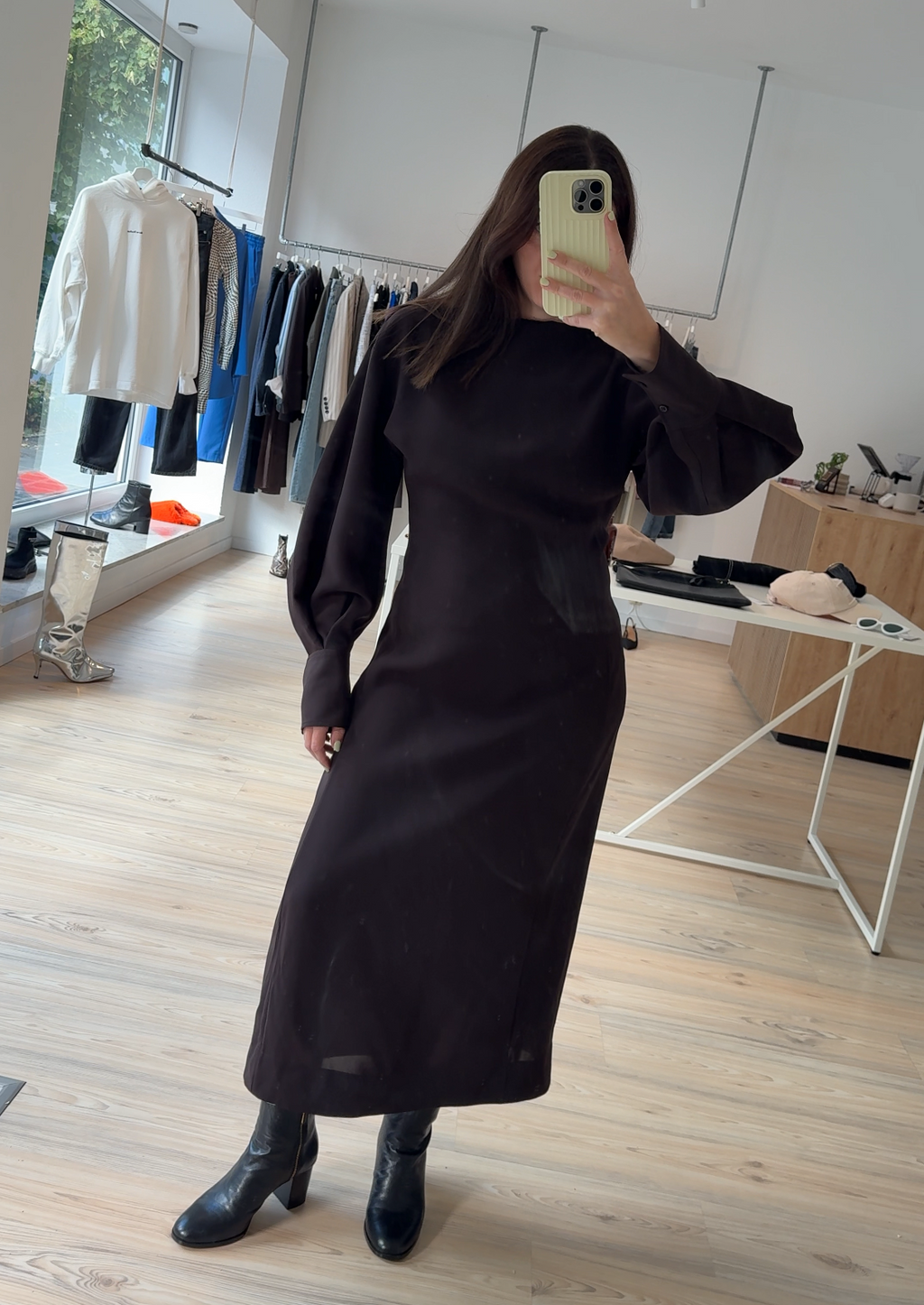 COS Maxi Kleid dunkelbraun