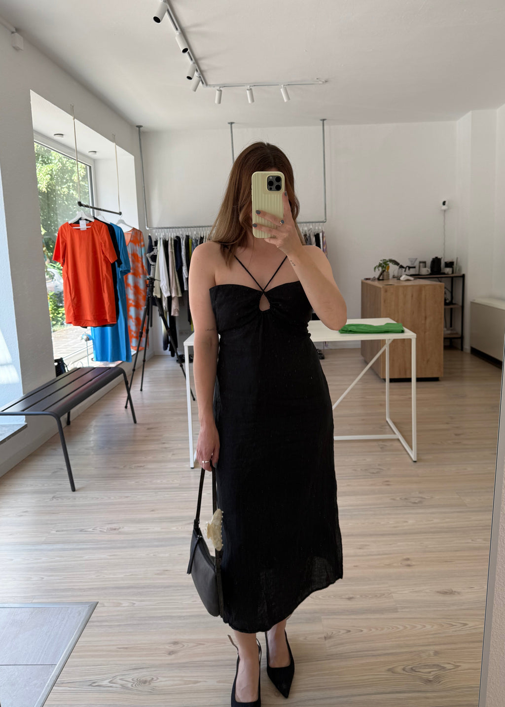 ARKET Cut out Leinen Kleid